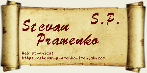 Stevan Pramenko vizit kartica